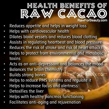 raw cacao beans health nutrition
